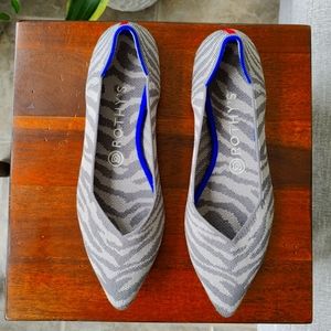 Rothy's Point, Gray Zebra, SZ 9